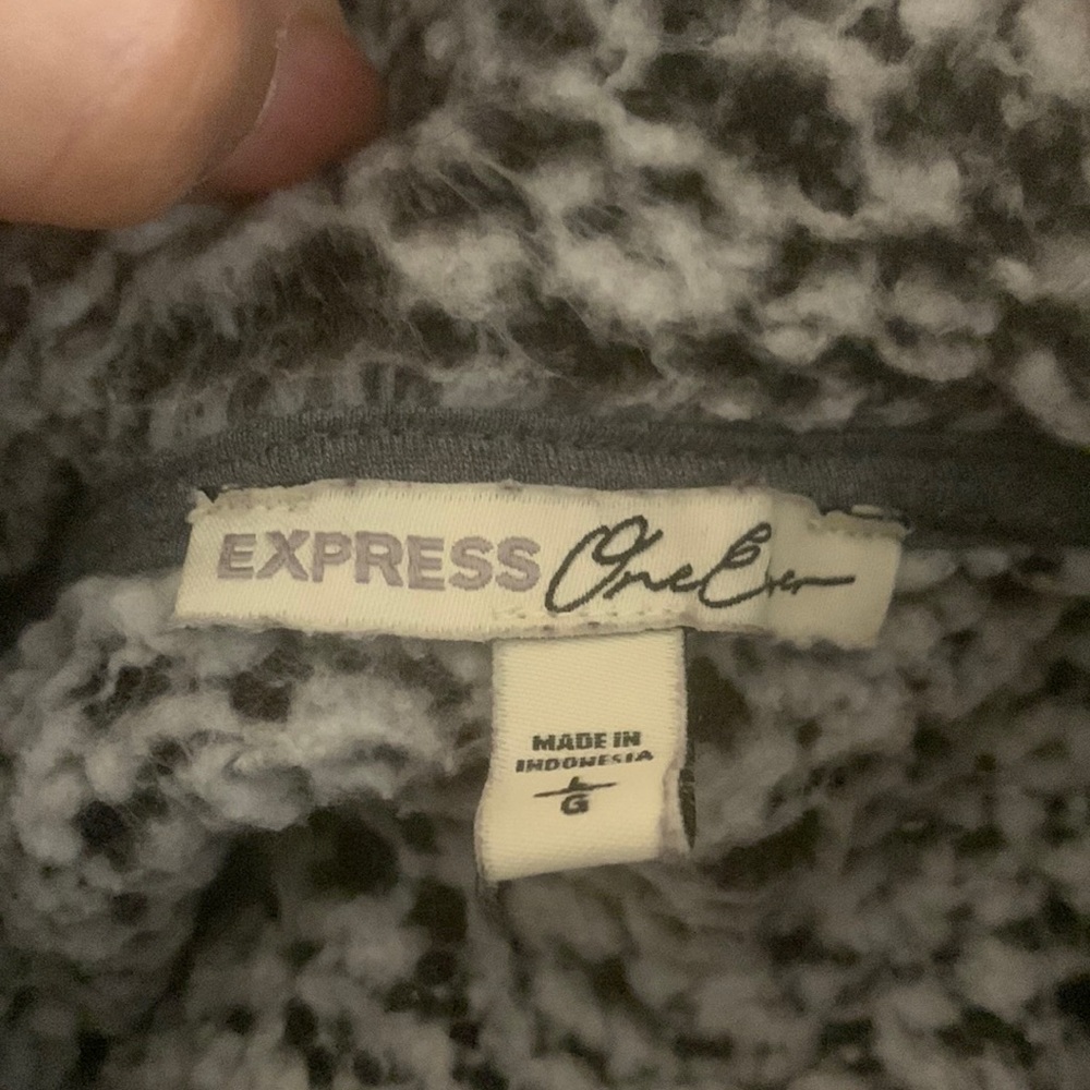 Faux Fur 1/4 zip up sweater